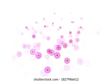 Light Purple, Pink vector template with circles. Blurred decorative design in abstract style with bubbles. New template for your brand book.
