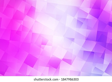 Light Purple, Pink vector template with rhombus. Glitter abstract illustration with rectangular shapes. Pattern can be used for websites.