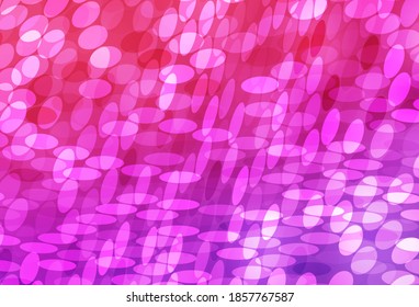 Light Purple, Pink vector template with circles. Beautiful colored illustration with blurred circles in nature style. Pattern for textures of wallpapers.