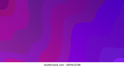 Light Purple, Pink vector template with lines. Colorful illustration with curved lines. Pattern for ads, commercials.
