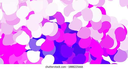 Plantilla vectorial rosa y púrpura claro con formas abstractas. Ilustración con formas coloridas en estilo abstracto. Ilustración simple para su sitio web.