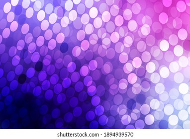 Light Purple, Pink vector template with circles. Abstract illustration with colored bubbles in nature style. Pattern for futuristic ad, booklets.