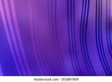 Light Purple, Pink vector template with curved lines. Brand new colorful illustration in curved style. A sample for your ideas.