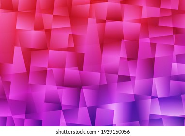 Púrpura claro, plantilla de vector rosa con rhombus. Ilustración abstracta brillante con formas rectangulares. El patrón se puede usar para sitios web.