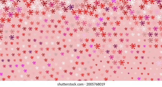 Light Purple, Pink vector template with flu signs. Abstract illustration with biological gradient shapes. Design for biohazard warning.