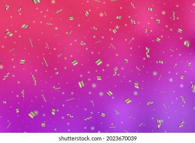 Light Purple, Pink vector template in carnival style. A Smart Illustration with gradient Christmas elements. Pattern for ads, poster, banner of books.