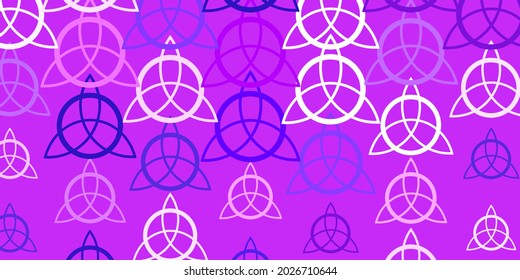 Planta vectorial rosa pálido con signos esotéricos. Símbolos místicos coloridos con un gradiente de estilo antiguo. Una base sencilla para su diseño oculto.