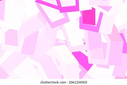 Light Purple, Pink vector template in hexagonal style. Illustration with set of colorful hexagons. New template for your brand book.