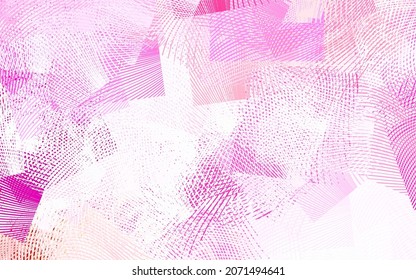 Light Purple, Pink vector template with bent lines. Brand new colorful illustration in curved style. Background for cell phone screens.