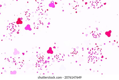 Light Purple, Pink vector template with chaotic shapes. Modern abstract illustration with colorful random forms. Background for a cell phone.