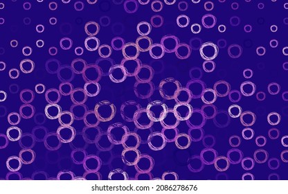 Light Purple, Pink vector template with circles. Illustration with set of shining colorful abstract circles. Design for poster, banner of websites.