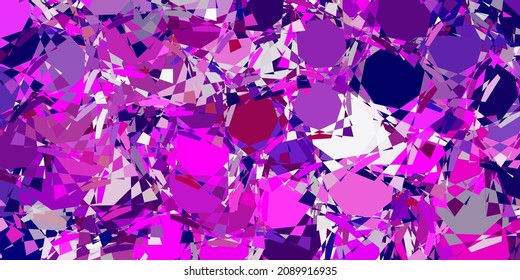 Planta vectorial rosa pálido con formas triangulares. Magnífica ilustración abstracta con formas triangulares, formas. Diseño para sus fondos de escritorio.