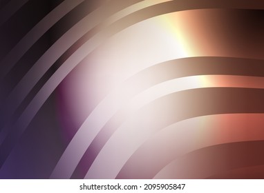 Light Purple, Pink vector template with curved lines. An elegant bright illustration with gradient lines. Texture for booklets, leaflets.