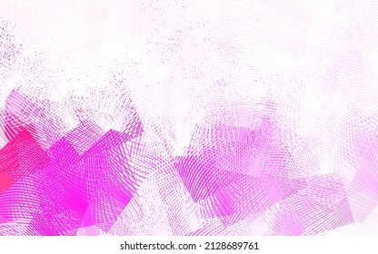 Leicht violette, rosafarbene Vektorvorlage mit geschwungenen Linien. Abstrakte Illustration mit wry lines. Einfache Vorlage für Ihr Design.