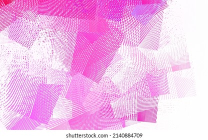 Light Purple, Pink vector template with curved lines. Colorful geometric sample with gradient lines.  Elegant pattern for a brand book.