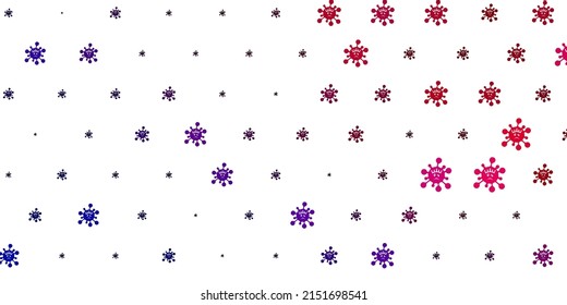 Hellviolett, rosafarbene Vektorvorlage mit Grippezeichen. Farbige abstrakte Illustration mit Farbverlauf-medizinischen Formen. Einfaches Design gegen Epidemieinformationen.