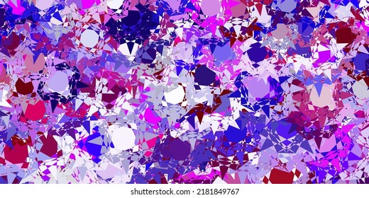 Light Purple, Pink vector template with triangle shapes. Web material illustration with colorful abstract triangles. An easy addition to your commertials.