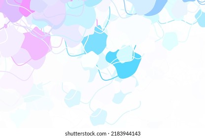 Light Purple, Pink vector template with chaotic shapes. Modern abstract illustration with colorful random forms. Simple design for your web site.