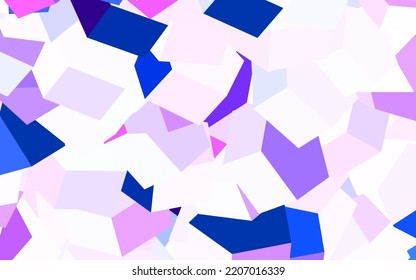 Planta vectorial rosa claro púrpura en estilo hexagonal. Ilustración con un conjunto de hexágonos coloridos. Diseño para su anuncio comercial.