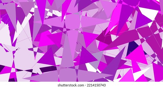 Planta vectorial rosa pálido con formas triangulares. Ilustración con formas triangulares coloridas abstractas. Plantilla para comerciales.