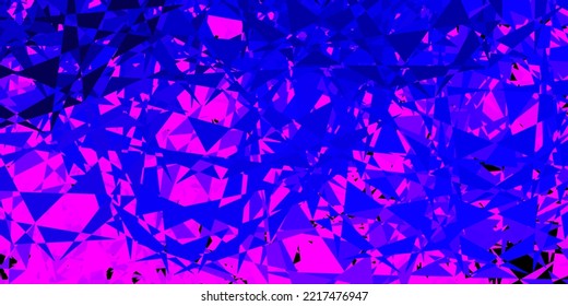 Light purple, pink vector template with triangle shapes. Illustration with abstract colorful triangle shapes. Pattern for promotions.