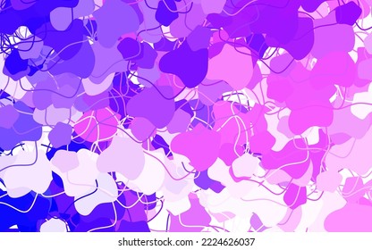 Light Purple, Pink vector template with chaotic shapes. Colorful chaotic forms with gradient in modern style. Best smart design for your business.