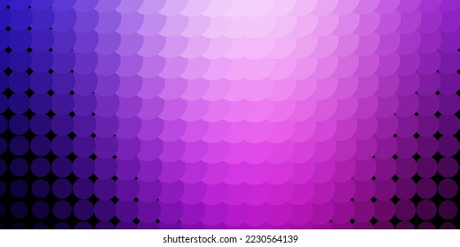Light Purple, Pink vector template with circles. Glitter abstract illustration with colorful drops. Design for posters, banners.