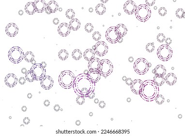 Light Purple, Pink vector template with circles. Abstract illustration with colored bubbles in nature style. Template for your brand book.