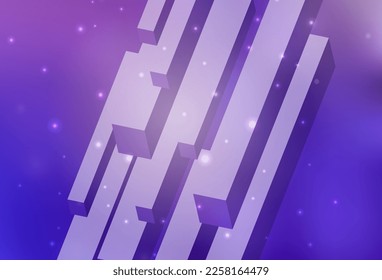 Púrpura claro, plantilla de vector rosa con rhombus. Hermosa ilustración con rectángulos y cuadrados. Patrón para comerciales.