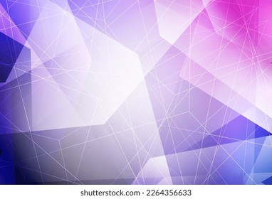 Light Purple, Pink vector template with crystals, triangles. Modern abstract illustration with colorful triangles. Background for a cell phone.