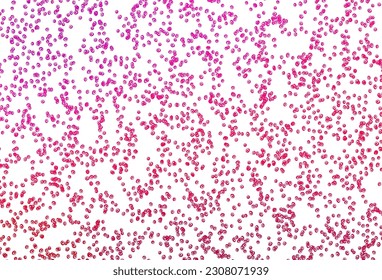 Light Purple, Pink vector template with circles. Blurred decorative design in abstract style with bubbles. Pattern of water, rain drops.