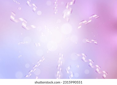 Light Purple, Pink vector template in carnival style. A colorful design in Christmas style with gradient. Pattern for ads, poster, banner of books.