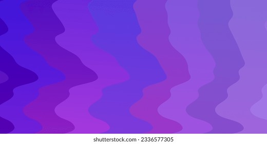 Púrpura claro, plantilla de vector rosa con curvas. Ilustración de gradiente abstracto con líneas irregulares. Plantilla para teléfonos móviles.