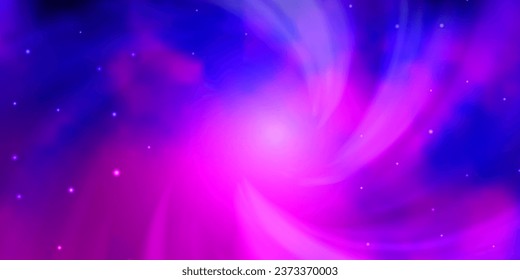 Light Purple, Pink vector template with neon stars. Colorful illustration with abstract gradient stars. Theme for cell phones.