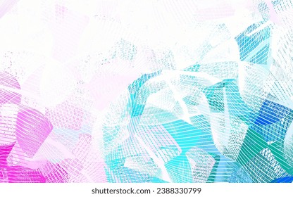 Light Purple, Pink vector template with chaotic shapes. Colorful chaotic forms with gradient in modern style. Elegant design for wallpapers.