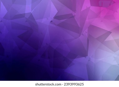 Light Purple, Pink vector template with chaotic poly shapes. Colorful chaotic forms with gradient in modern style. Modern design for your business card.