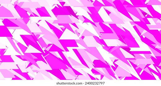Light purple, pink vector template with triangle shapes. Illustration with abstract colorful triangle shapes. Pattern for promotions.