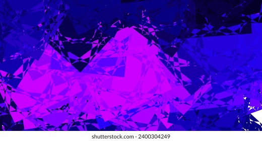 Light Purple, Pink vector template with triangle shapes. Outstanding abstract illustration with range of colorful triangles. An easy addition to your commertials.