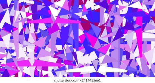 Light Purple, Pink vector template with crystals, triangles. Abstract gradient illustration with triangles. Elegant design for wallpapers.