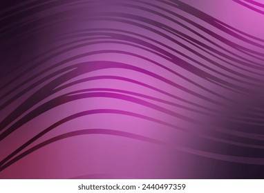 Púrpura claro, plantilla de vector rosa con líneas secas. Ilustración inteligente en estilo abstracto con líneas de degradado.  Diseño abstracto para su sitio web.