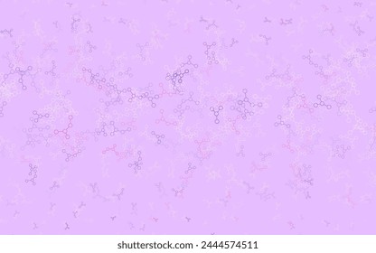 Light Purple, Pink vector template with artificial intelligence structure. Colorful design in simple style with AI links. Pattern for  poster, banner of technology.
