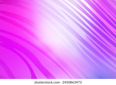 Light Purple, Pink vector template with lines. Glitter abstract illustration with wry lines. Background for cell phone screens.