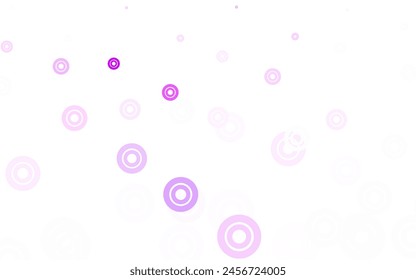 Light Purple, Pink vector template with circles. Modern abstract illustration with colorful water drops. Pattern for futuristic ad, booklets.