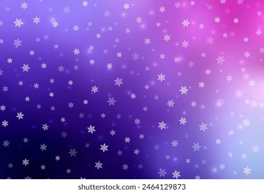 Light Purple, Pink vector template in carnival style. A Smart Illustration with gradient Christmas elements. Pattern for ads, poster, banner of books.