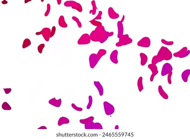 Plantilla de Vector rosa, morado claro, con Formas de memphis. Diseño decorativo en estilo abstracto con formas aleatorias. Fondo para un teléfono móvil.