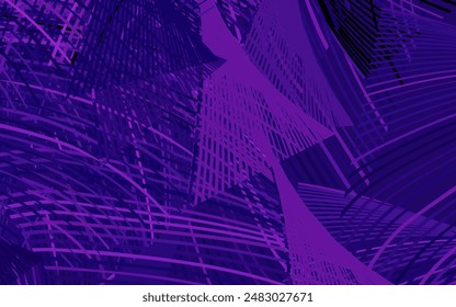 Light Purple, Pink vector template with chaotic shapes.
