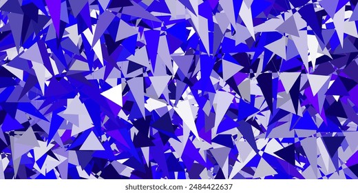 Light Purple, Pink vector template with triangle shapes. Outstanding abstract illustration with range of colorful triangles. Template for commercials.