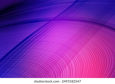 Light Purple, Pink vector template with wry lines. Colorful abstract illustration with gradient lines. Pattern for your business design.