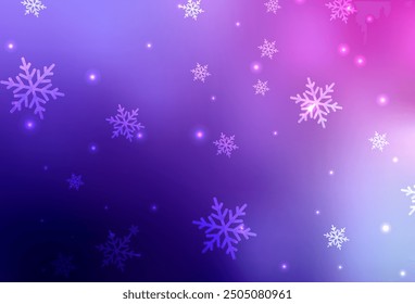 Light Purple, Pink vector template in carnival style. A Smart Illustration with gradient Christmas elements. Smart design for promotion of university.