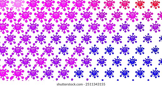 Light Purple, Pink vector template with flu signs. Colorful abstract illustration with gradient medical shapes. Simple design against epidemic information.
